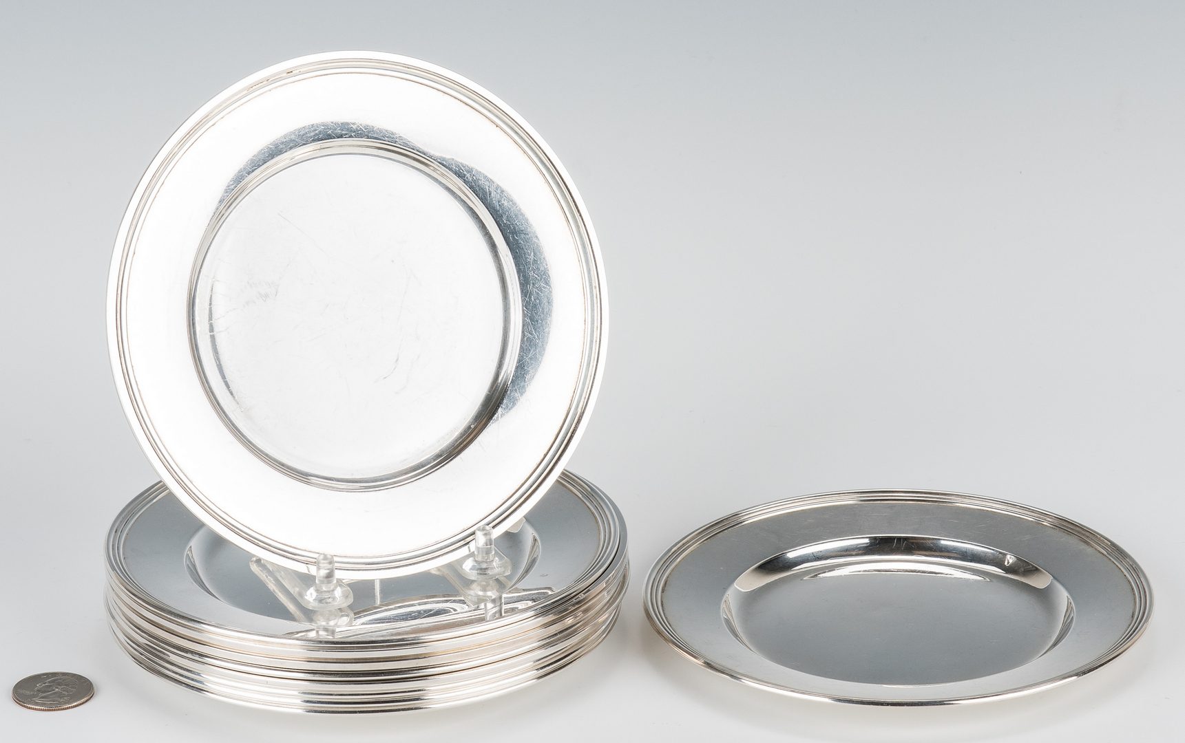 Lot 707: Tiffany & International Sterling Silver Plates