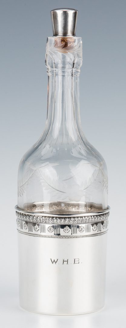 Lot 718: Sterling and Glass Brandy Set with Tray