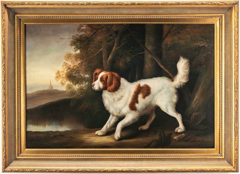 Lot 733: John Gray O/C, Portrait of a Spaniel