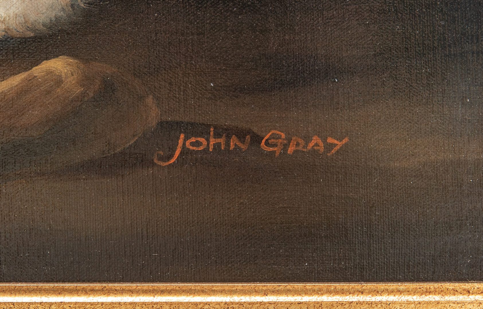 Lot 733: John Gray O/C, Portrait of a Spaniel