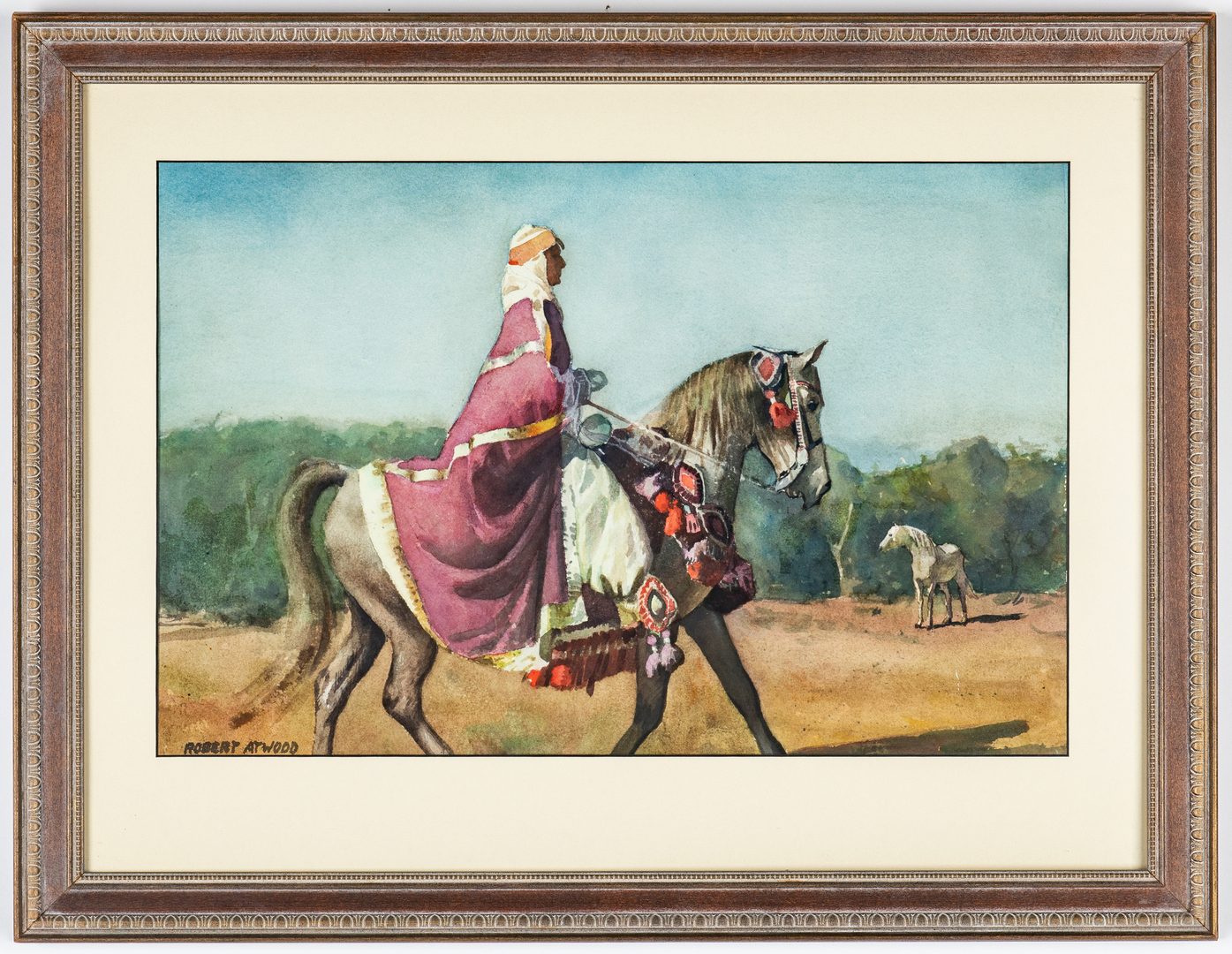 Lot 735: Robert Atwood Watercolor of Arabian Man