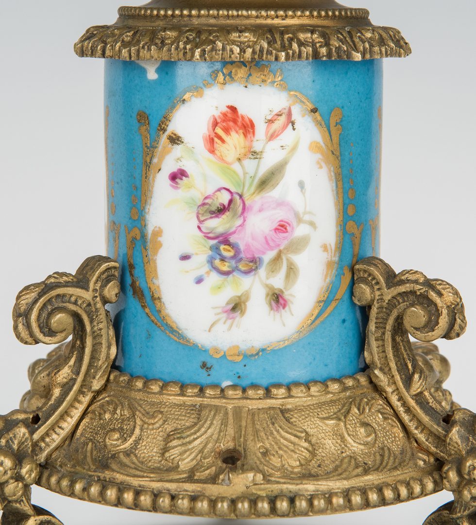 Lot 73: Pair Sevres Style Garniture Tazzas