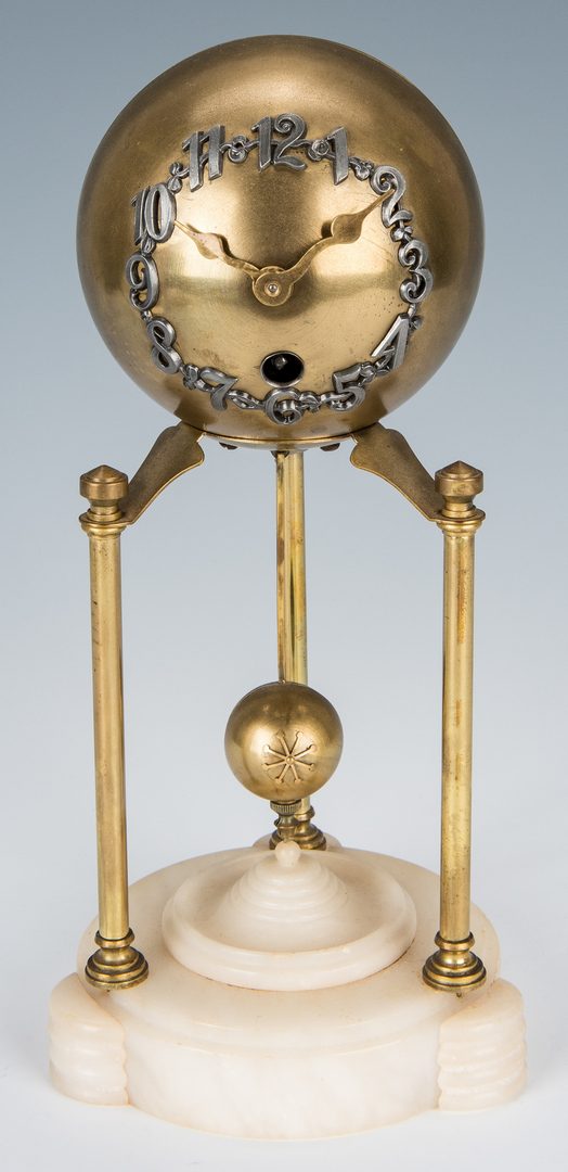 Lot 74: 3 Continental Decorative Items incl. Ball Clock