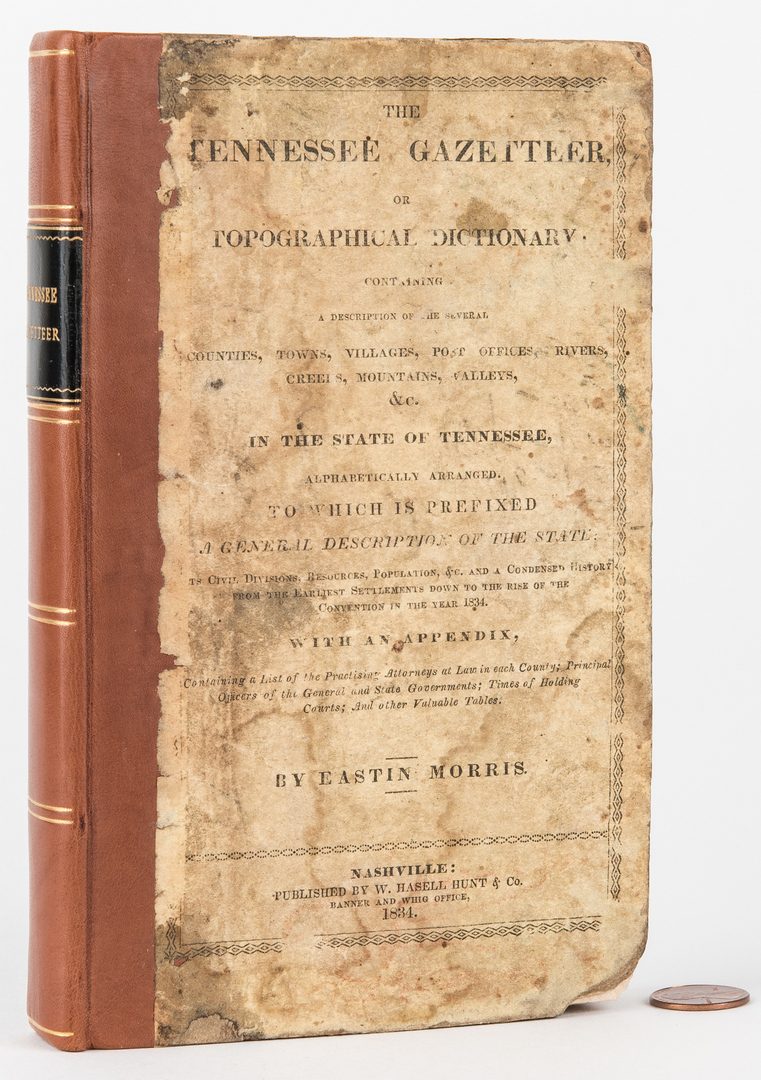 Lot 753: 2 Historic TN Books, incl. TN Gazetteer, Prominent Tennesseans
