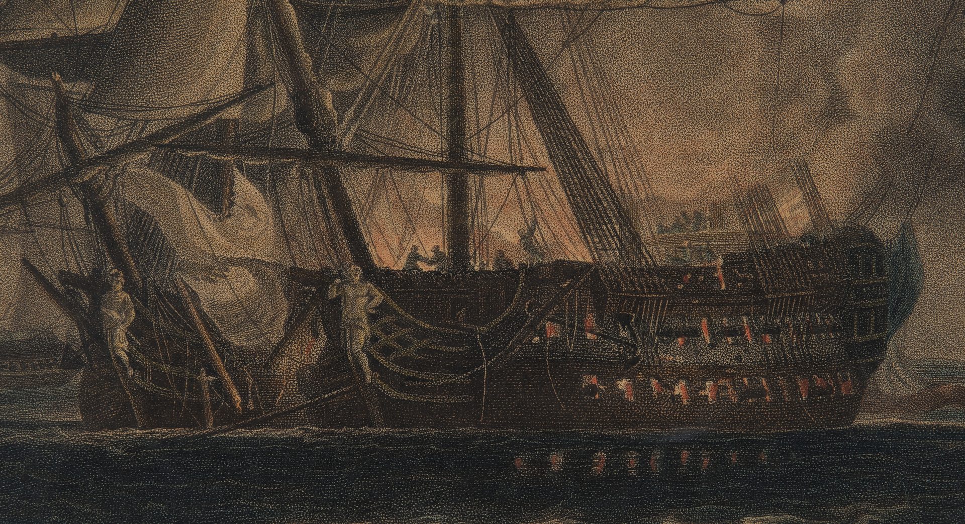 Lot 770: 2 Marine Engravings, Naval Battles
