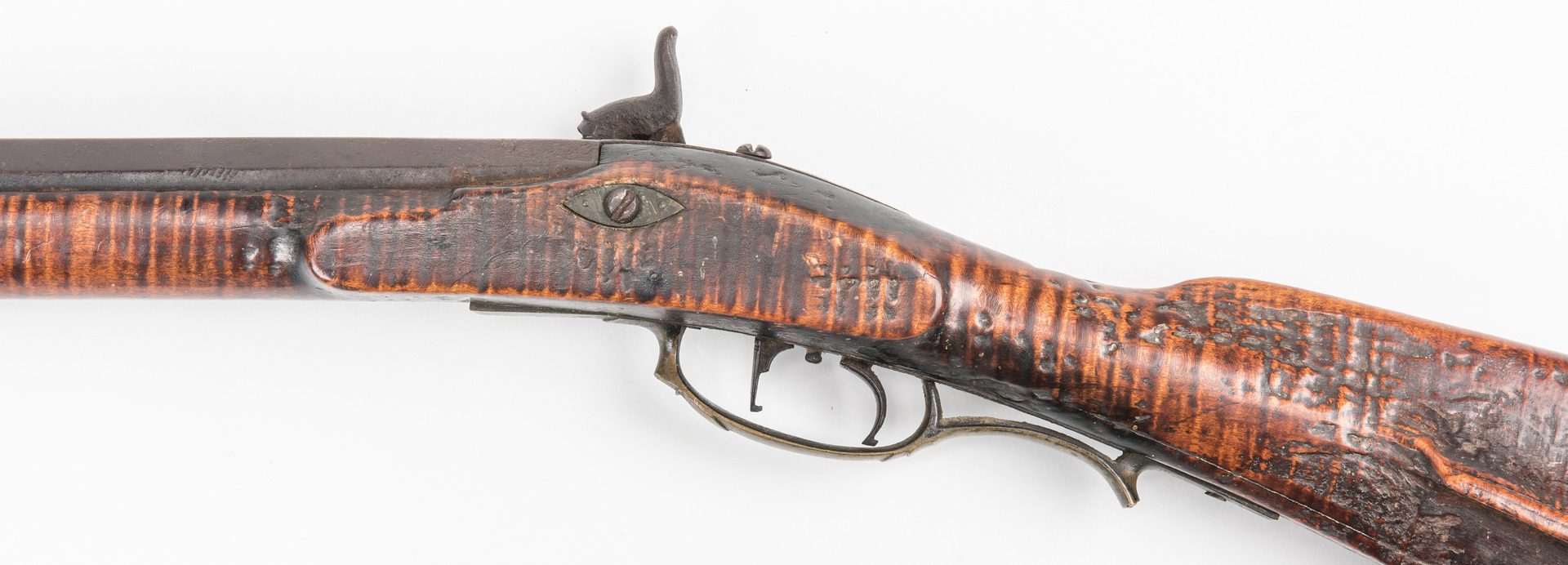 Lot 775: Kentucky Full Stock Muzzle Loading Long Rifle, .44 cal