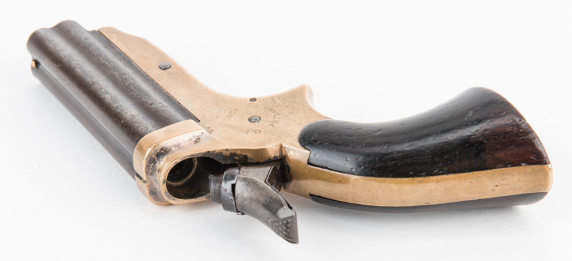 Lot 777: 2 Mid 19th Century Hand Guns, incl. Sharps, Colt