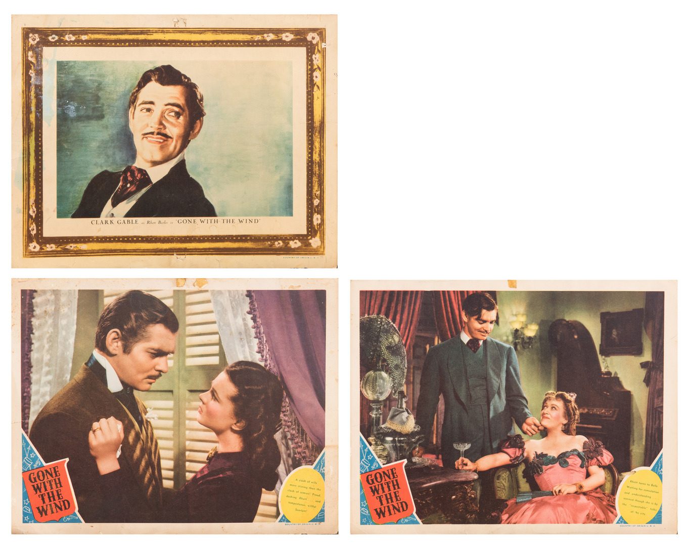 Lot 799: 3 Gone With the Wind Lobby Cards