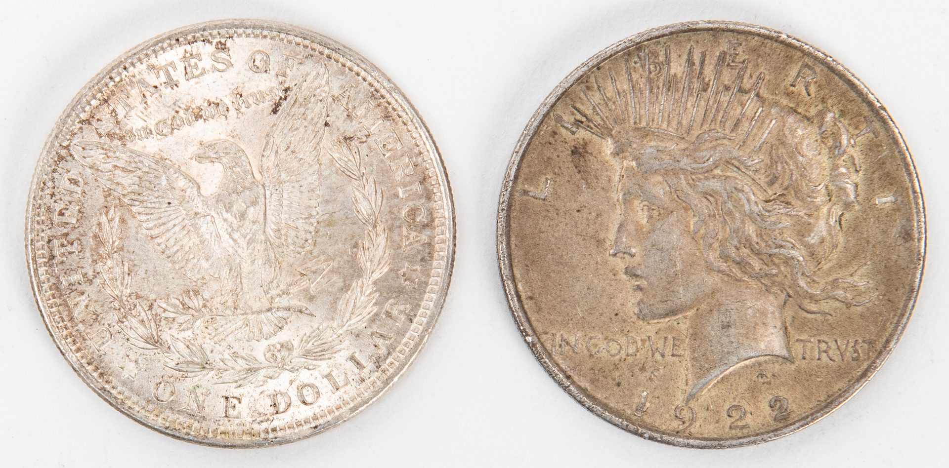 Lot 801: 39 Morgan and 26 Peace Silver Dollars, XF/UC