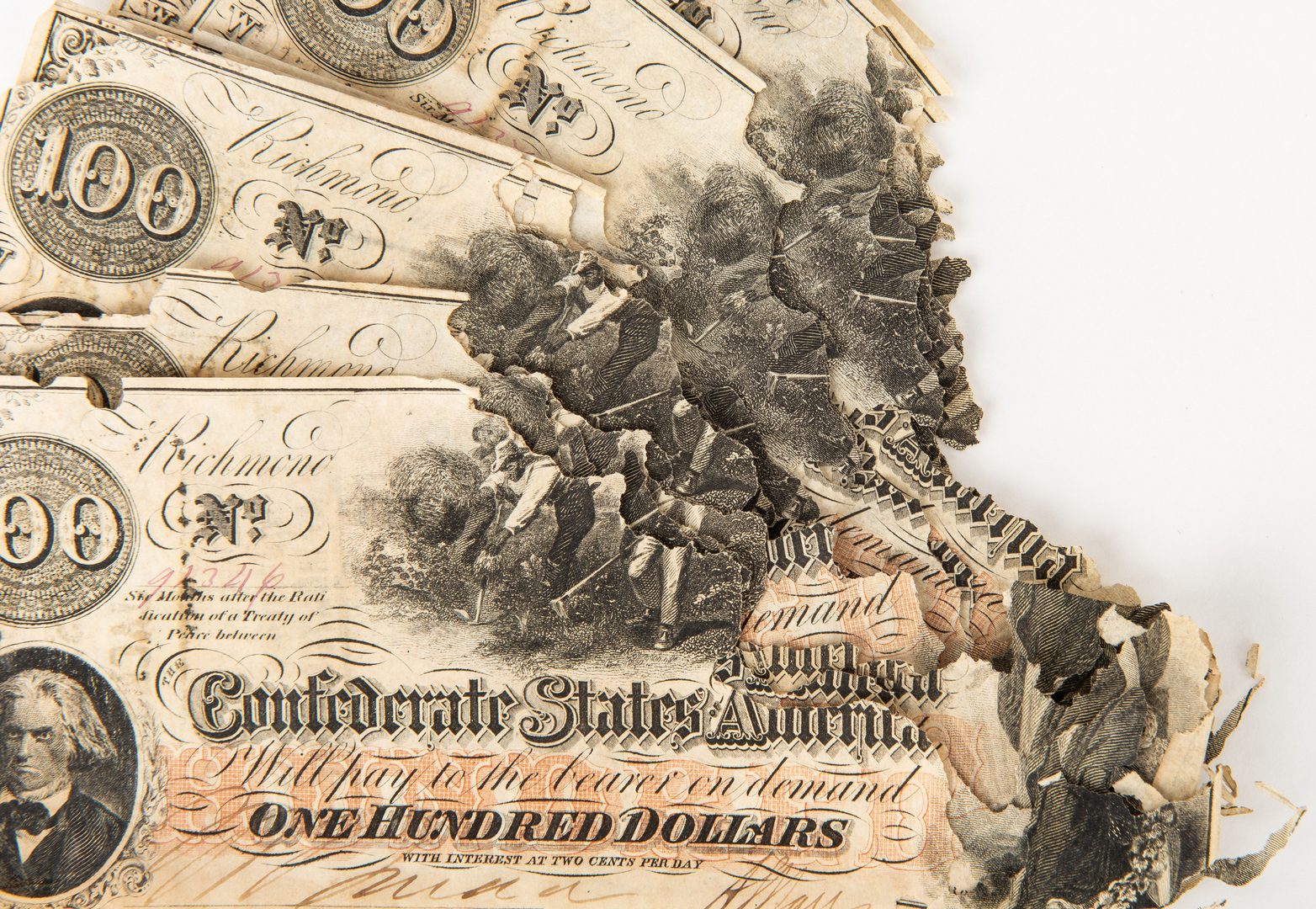 Lot 819: 84 Confederate Bills