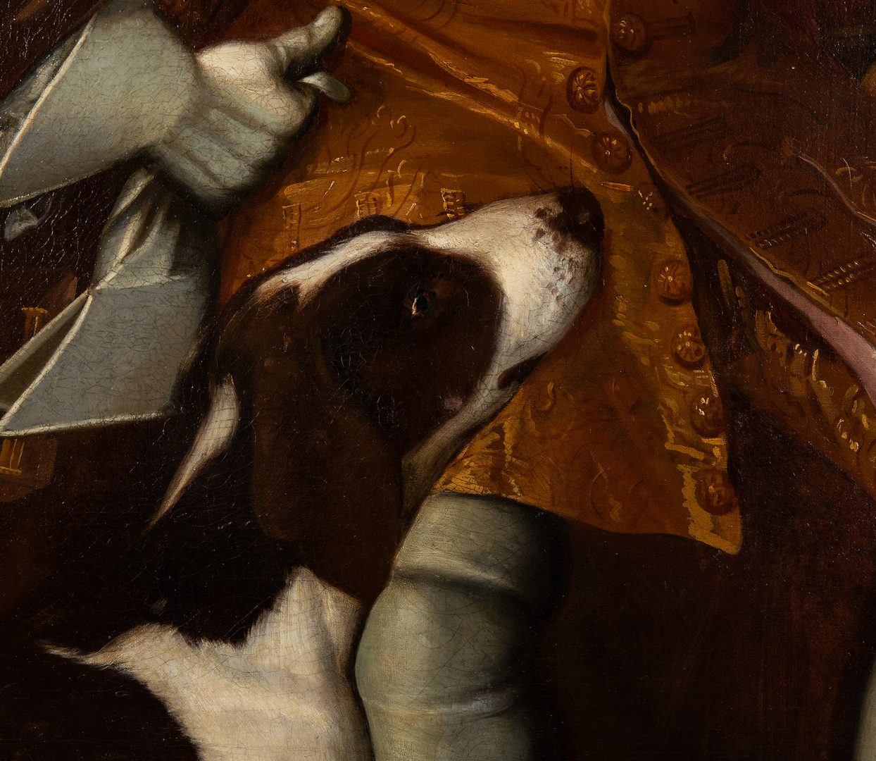 Lot 81: Circle of Thos. Hudson – Jonathan Richardson, Portrait of Man with Dog