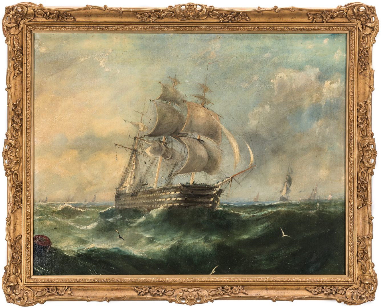 Lot 83: Manner of George Chambers, 19th C Maritime Painting