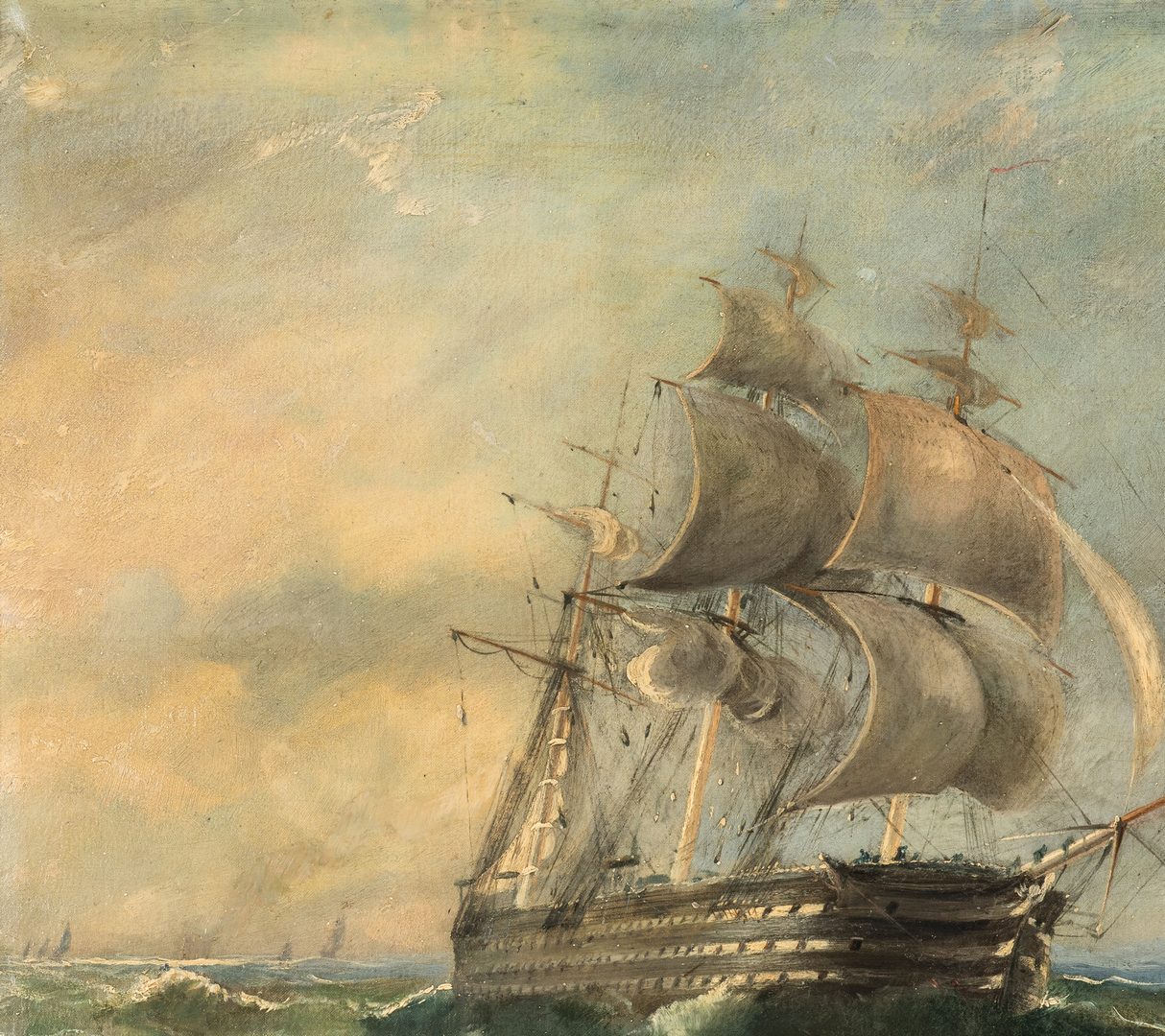 Lot 83: Manner of George Chambers, 19th C Maritime Painting