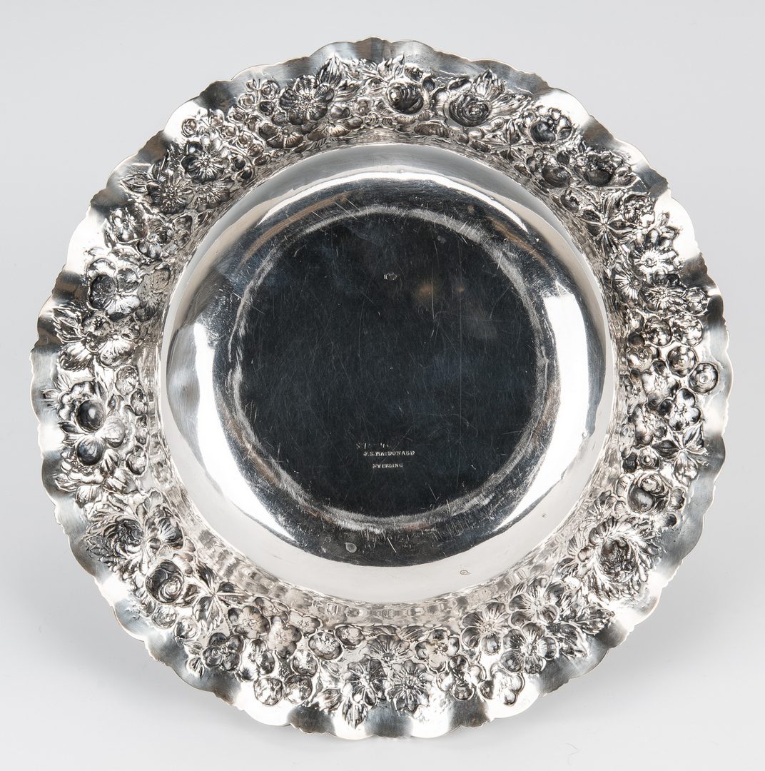 Lot 840: 7 Baltimore Repousse Silver Table Items