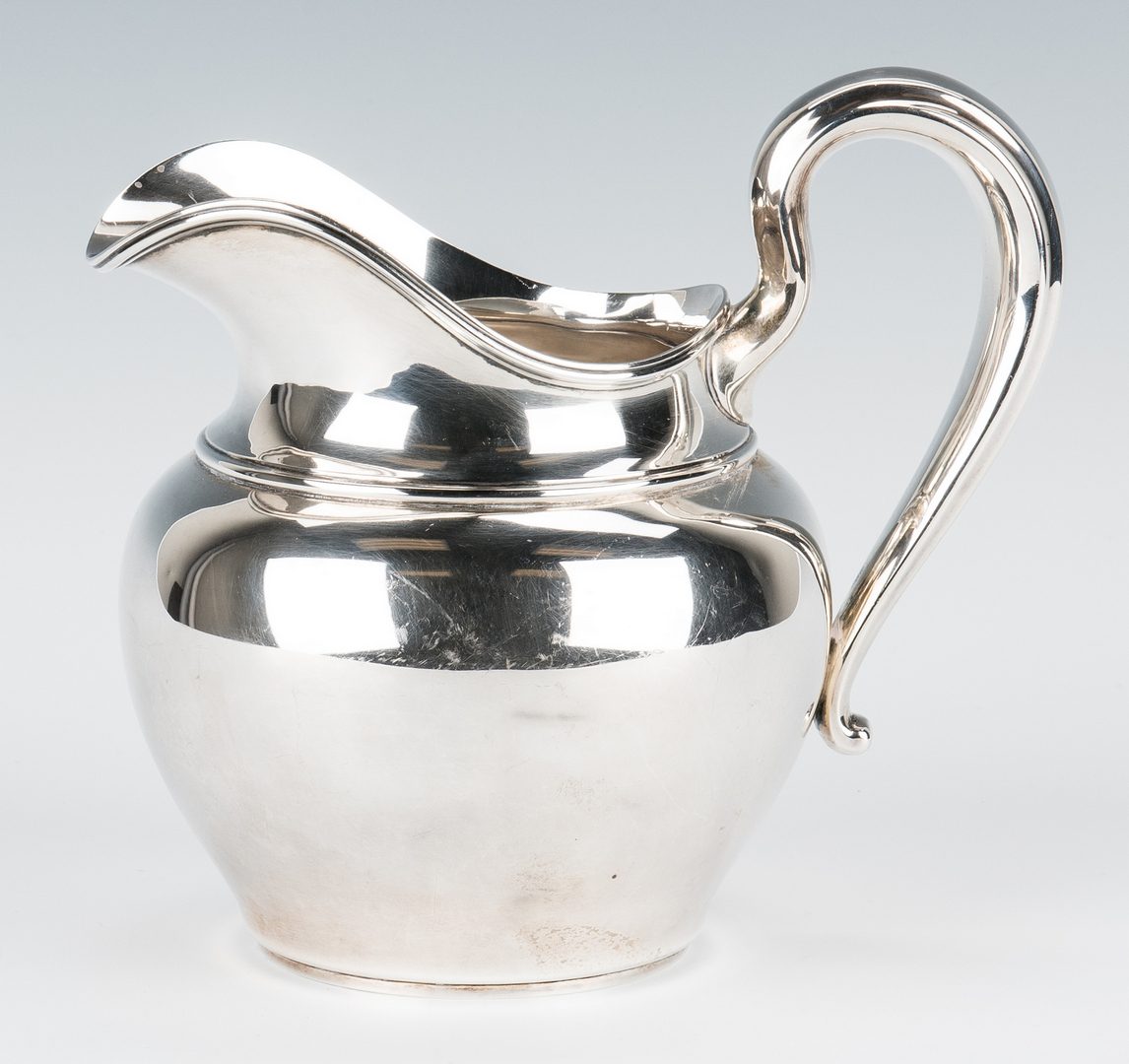 Lot 844: Sterling Water Pitcher, Serving Bowl, 2 items