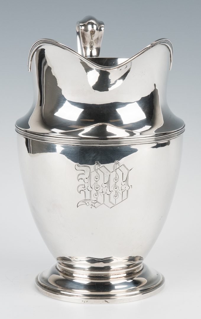 Lot 856: Unger Brothers Sterling Water Pitcher