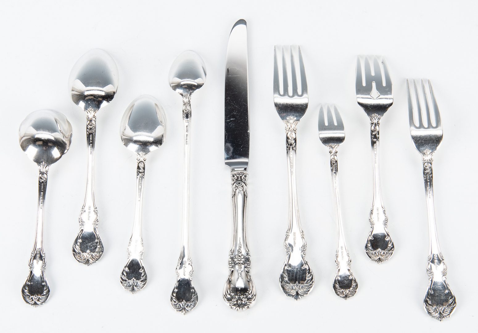 Lot 857: 36 pcs. Towle Old Master Sterling Flatware