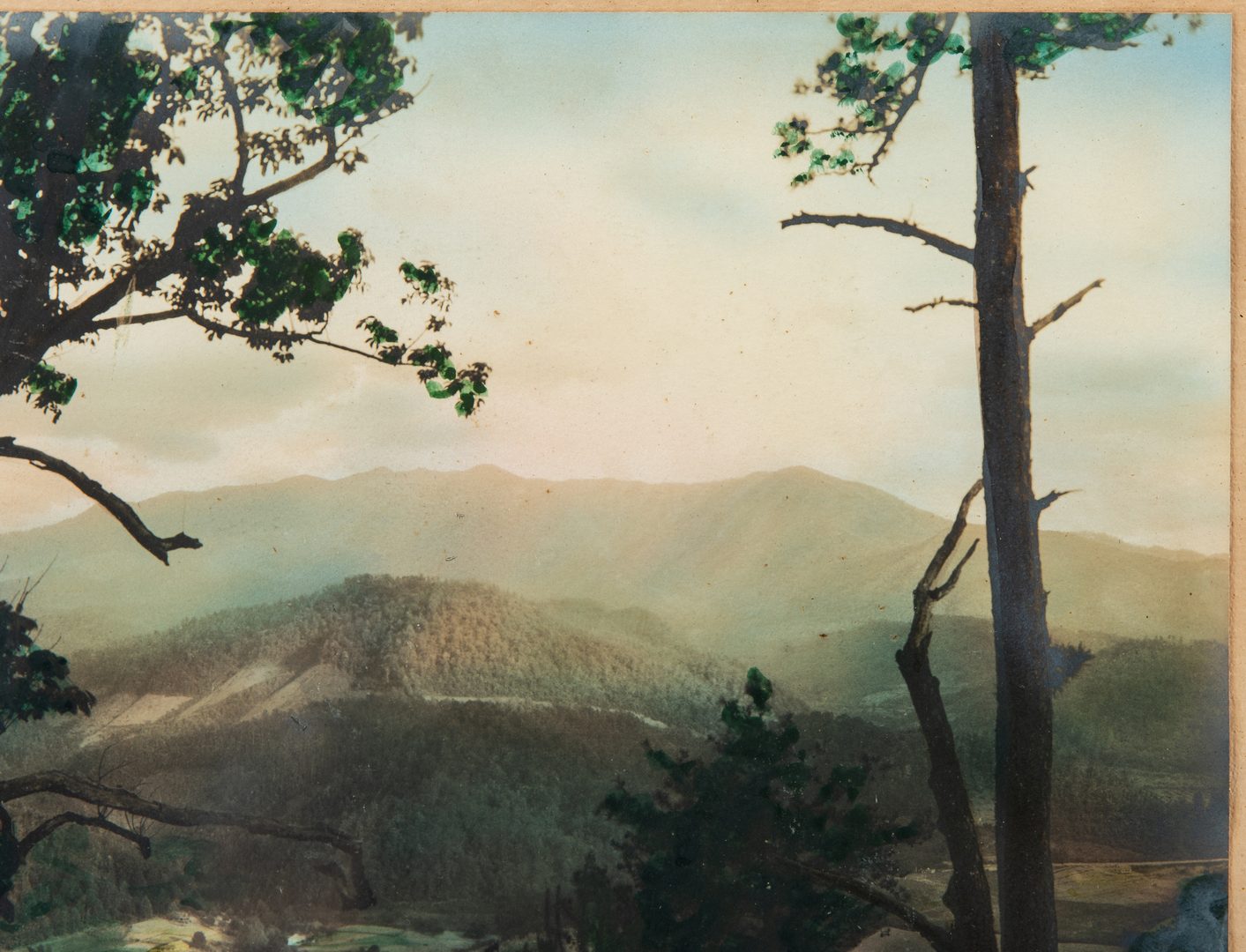 Lot 93: Jim Gray TN Watercolor & Knaffel/Thompson Mt. LeConte Photo, 2 items