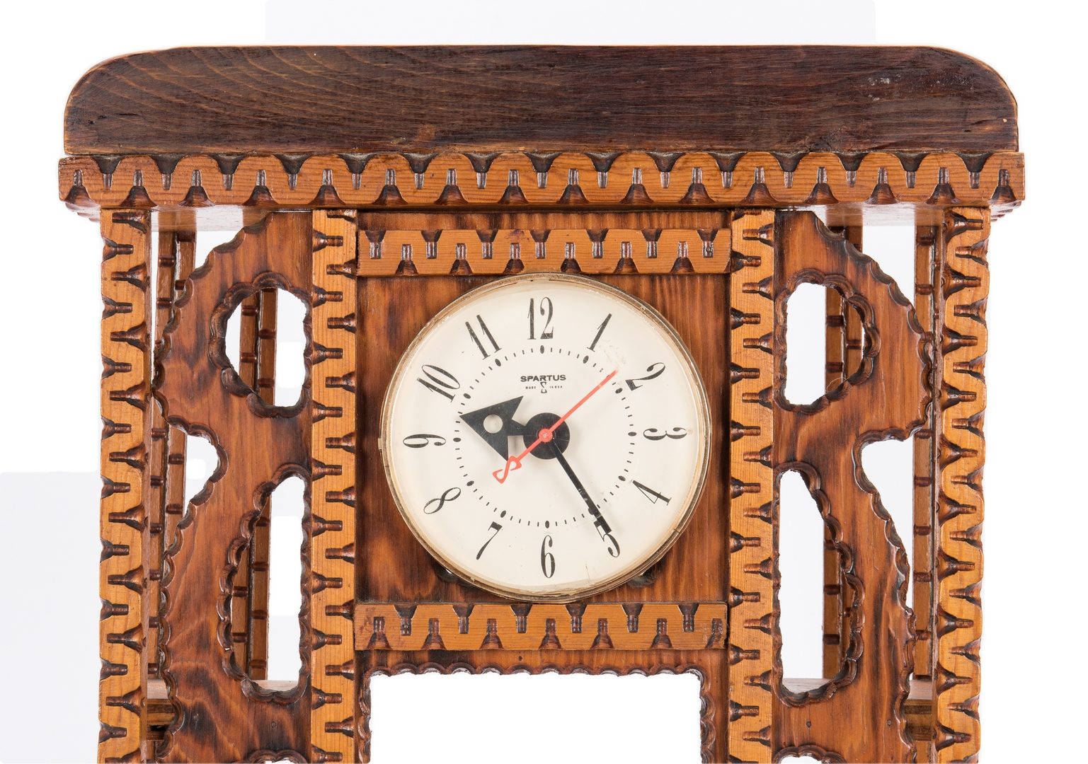 Lot 115: 3 Howard Finster Folk Art Shelf Clock Cases