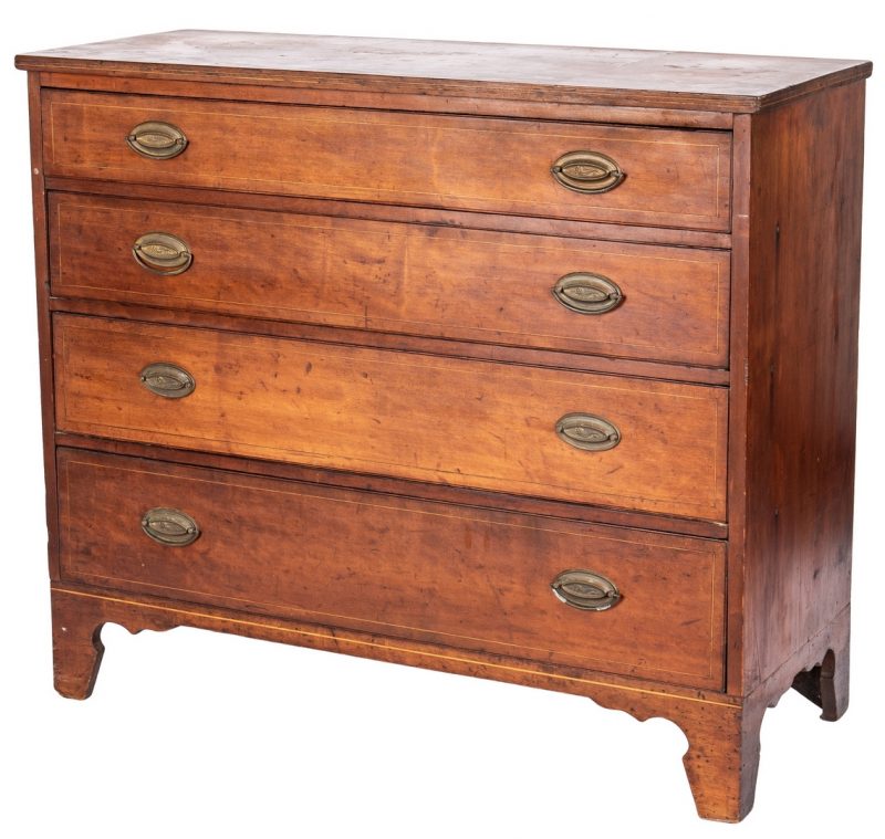 Lot 120: Southern Hepplewhite Cherry Chest of Drawers