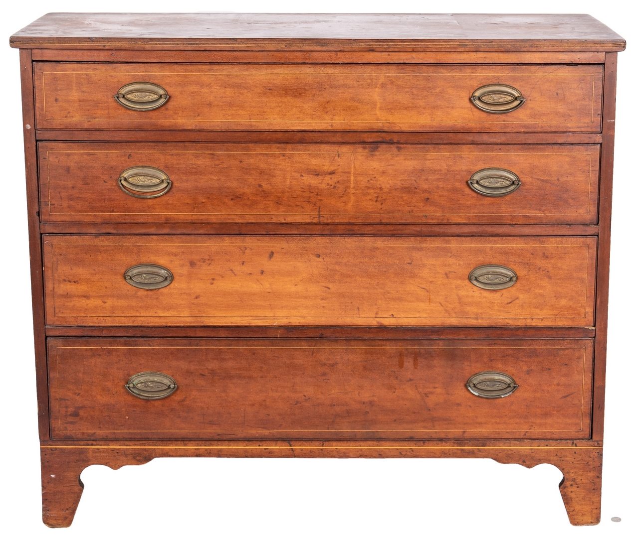 Lot 120: Southern Hepplewhite Cherry Chest of Drawers