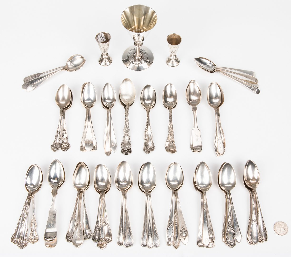Lot 151: 68 items Sterling and other Silver
