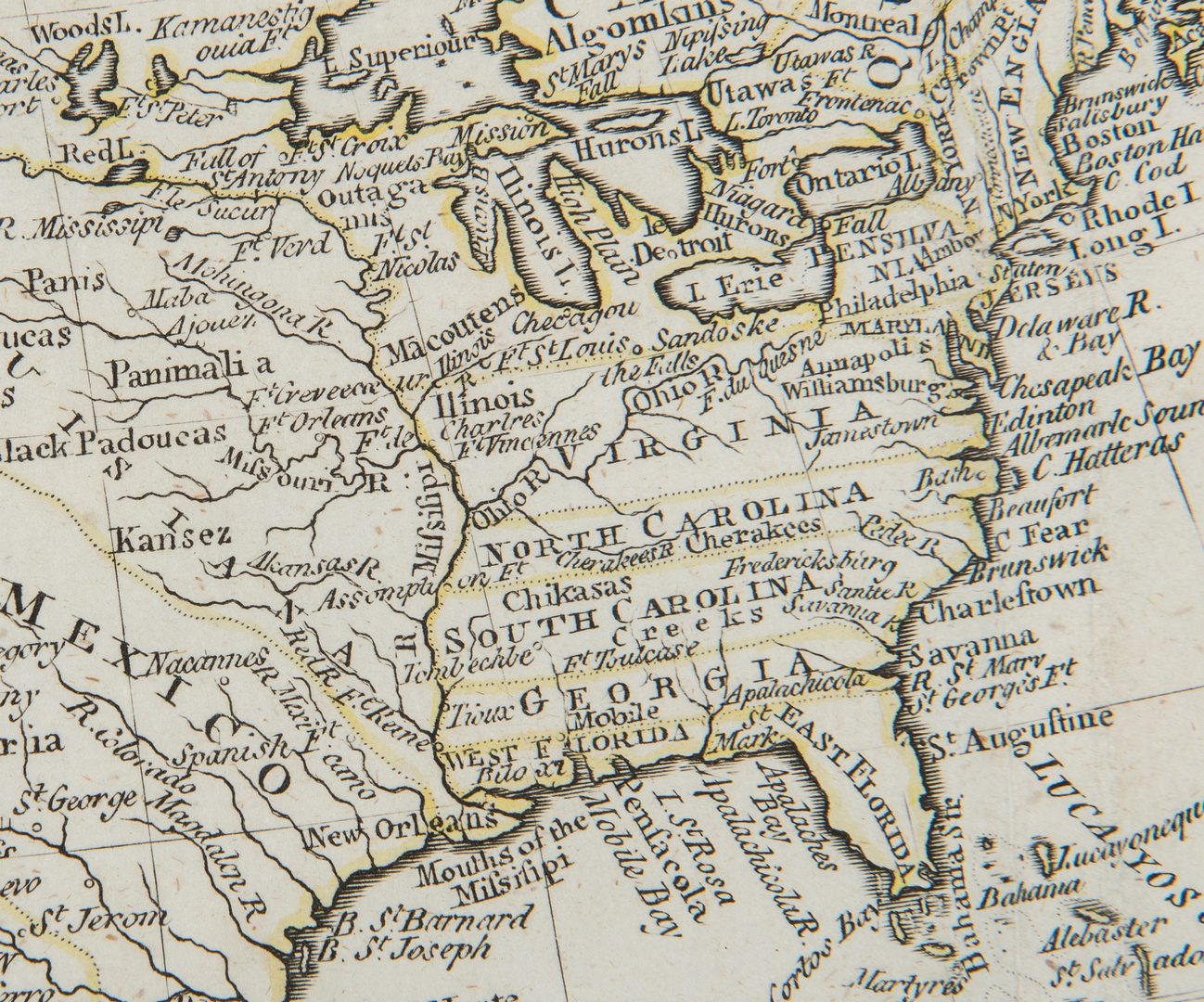 Lot 164: 3 Maps of America, incl. Bowen, Marzolla