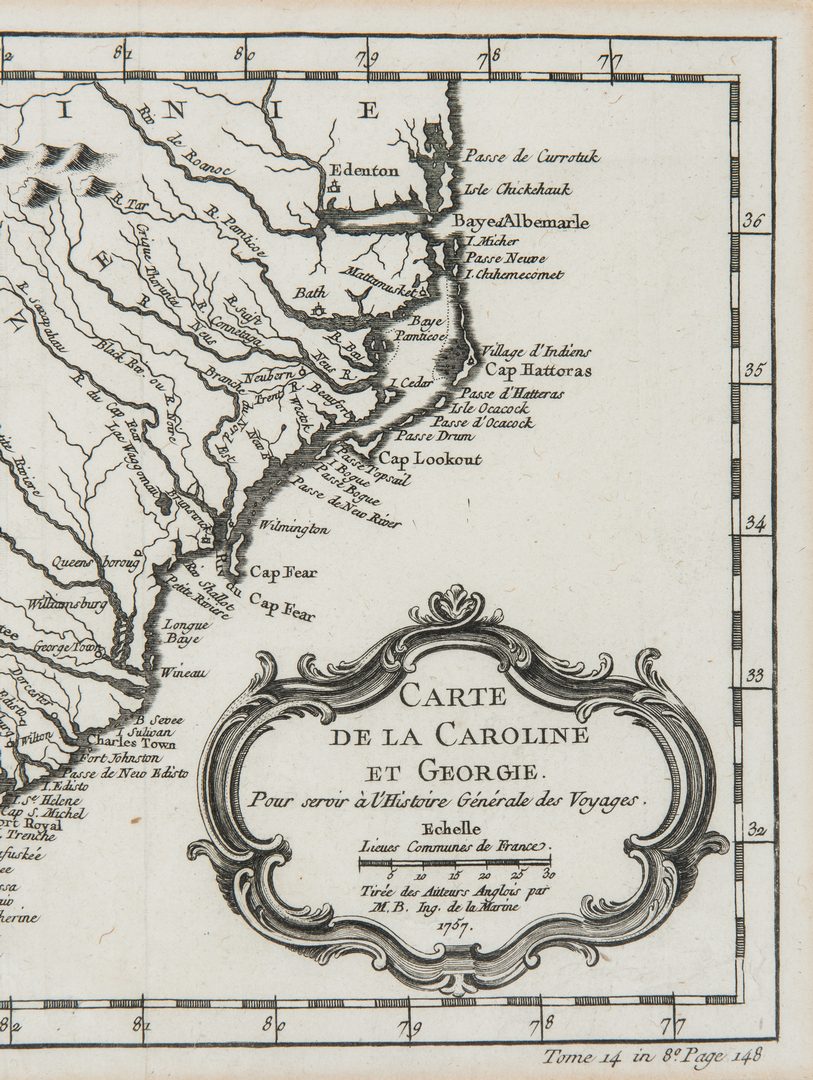 Lot 167: 3 Southern Maps, inc. Bellin, Tardieu, Zatta