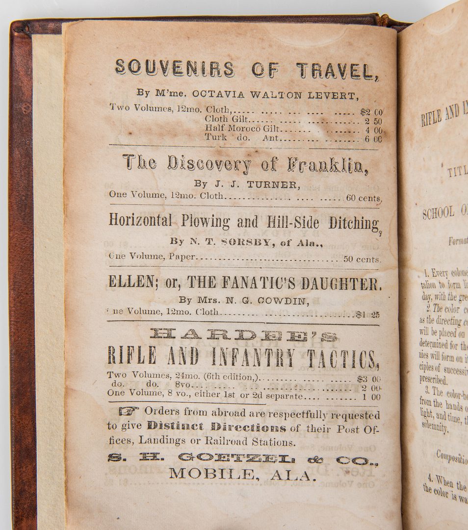 Lot 172: 2 War Books: History, 1816, and Civil War Tactics, 1862