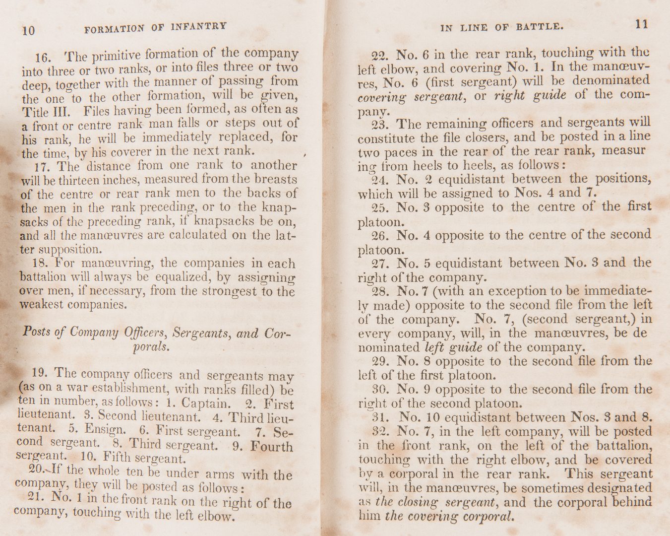 Lot 174: 2 Dearborn/Marshall Family Books, incl. Infantry-Tactics, Vol. I, 1835