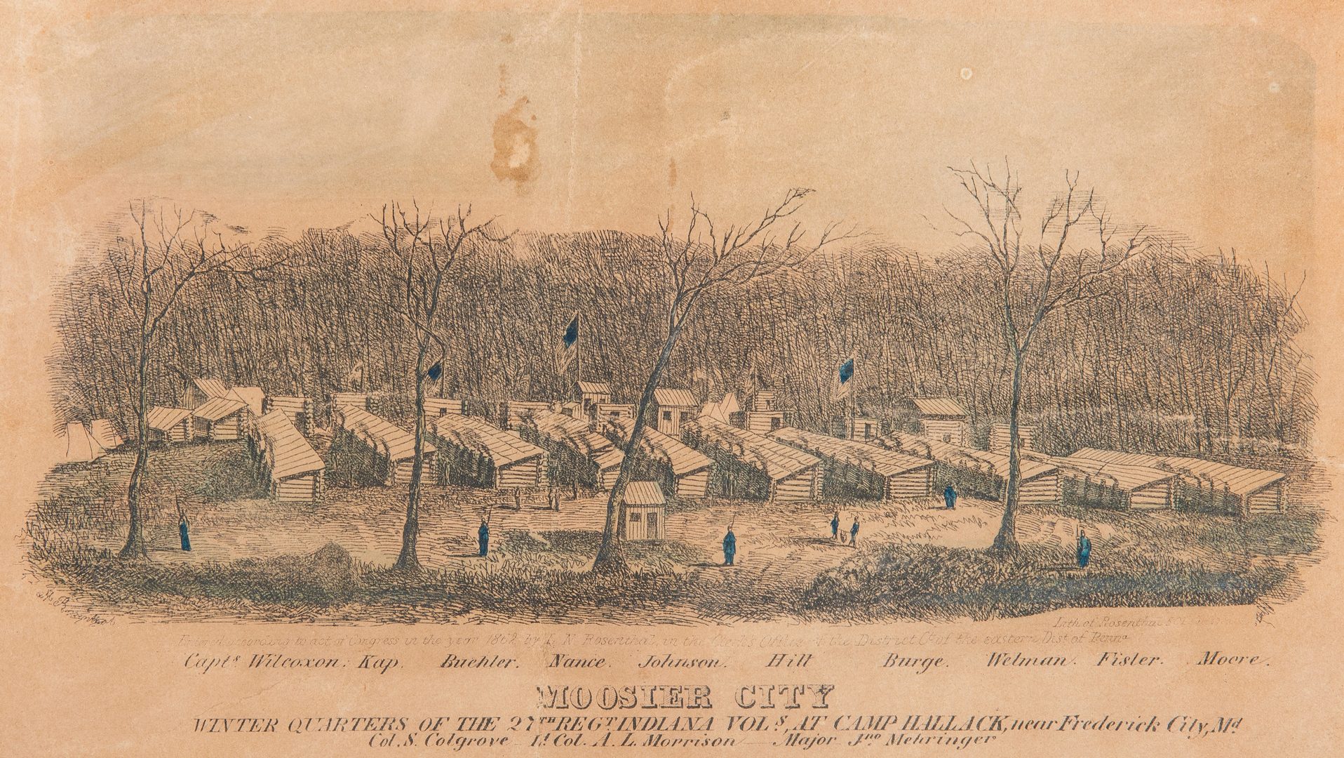 Lot 177: 5 Civil War Prints, incl. Southern Prisons by Sachse