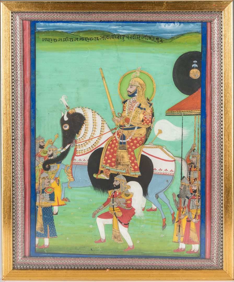 Lot 205: Anglo Indian Watercolor, Mughal Nobleman