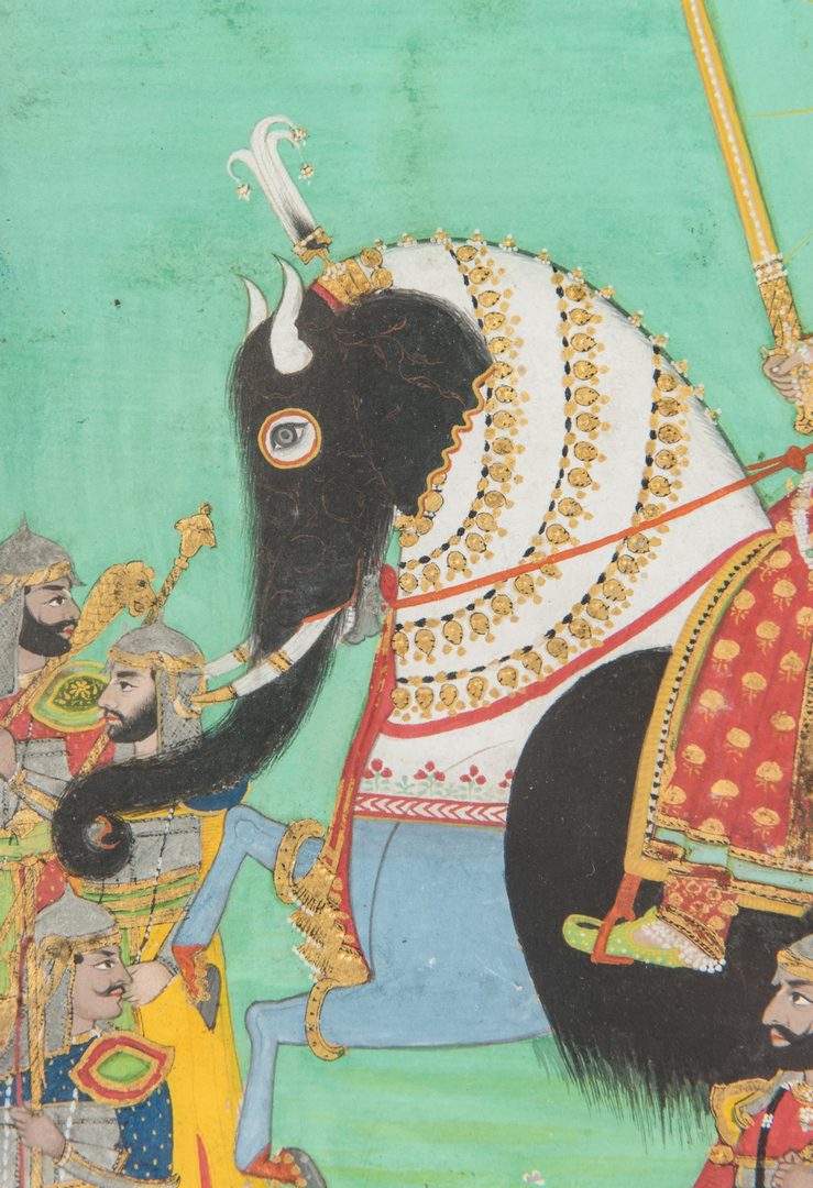 Lot 205: Anglo Indian Watercolor, Mughal Nobleman