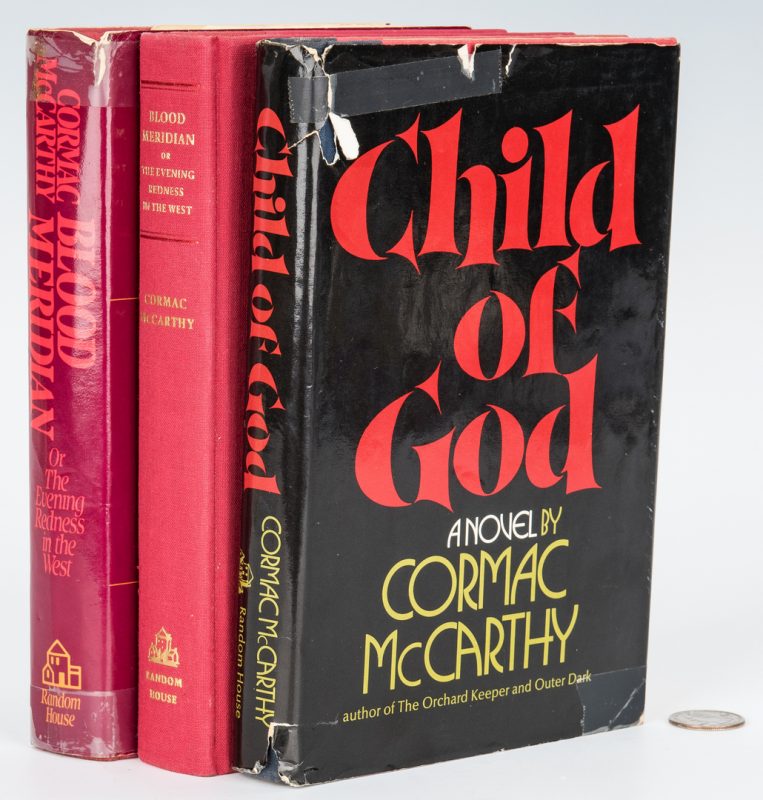 Lot 244: 3 Cormac McCarthy First Edition Books, incl. Blood Meridian, Remainders