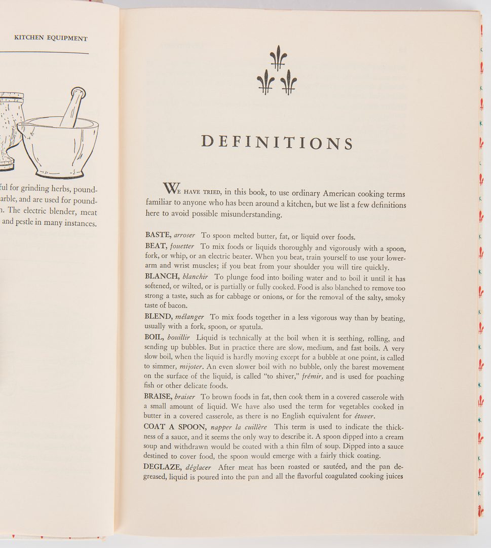 Lot 246: Mastering the Art of French Cooking, First Edition, Julia Childs, et al.