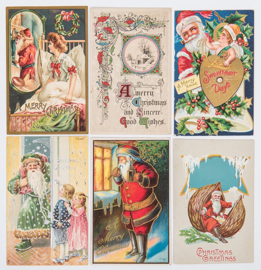 Lot 264: Christmas Ephemera, 191 pcs Postcards, Cards, & Books