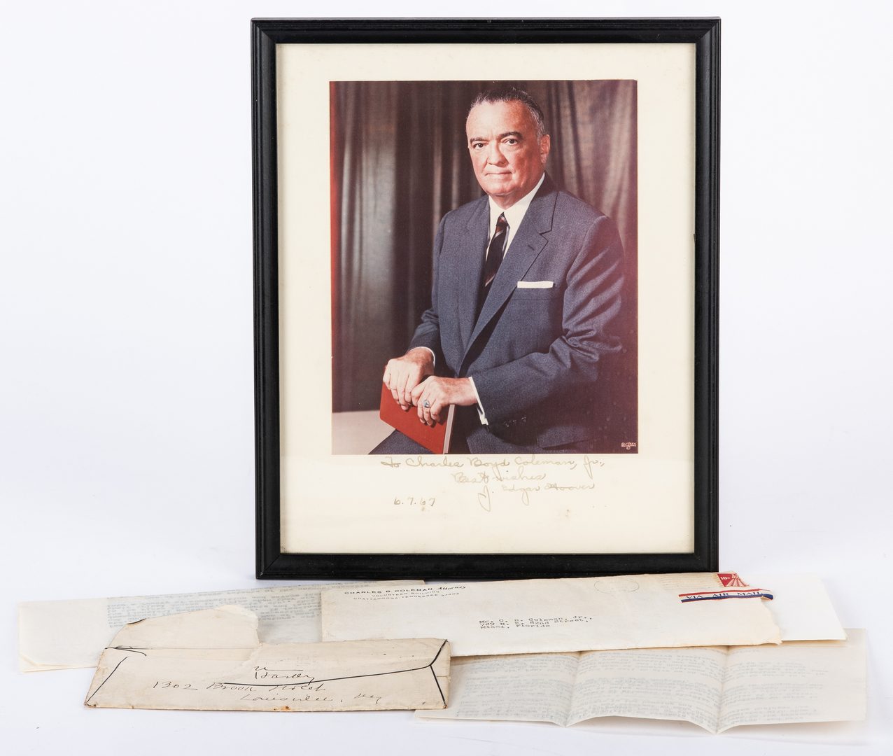 Lot 266: 20th Cent. Political Figures Archive, inc. Nixon, J.E. Hoover, 28 items