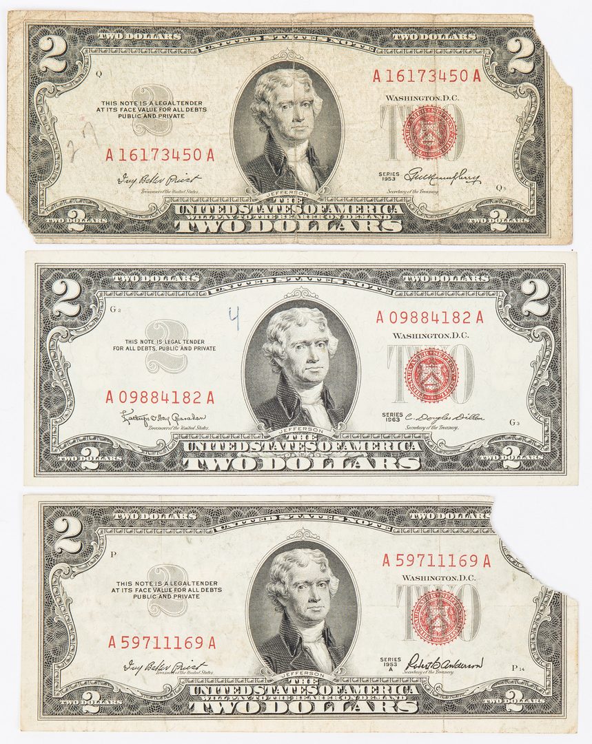 Lot 267: 14 American Currency items, incl. Silver Certificates