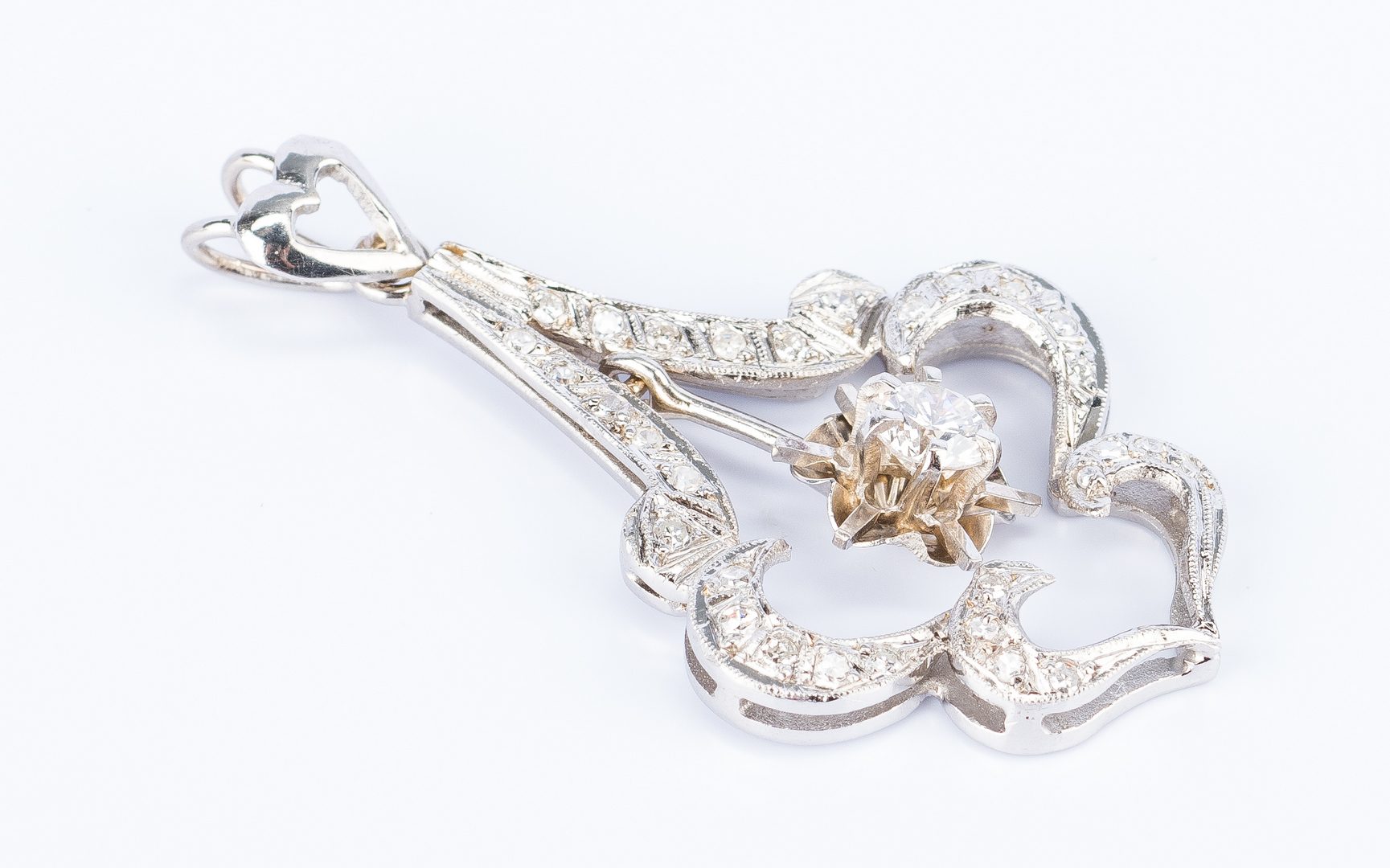 Lot 27: 2 14K Diamond Necklace Items