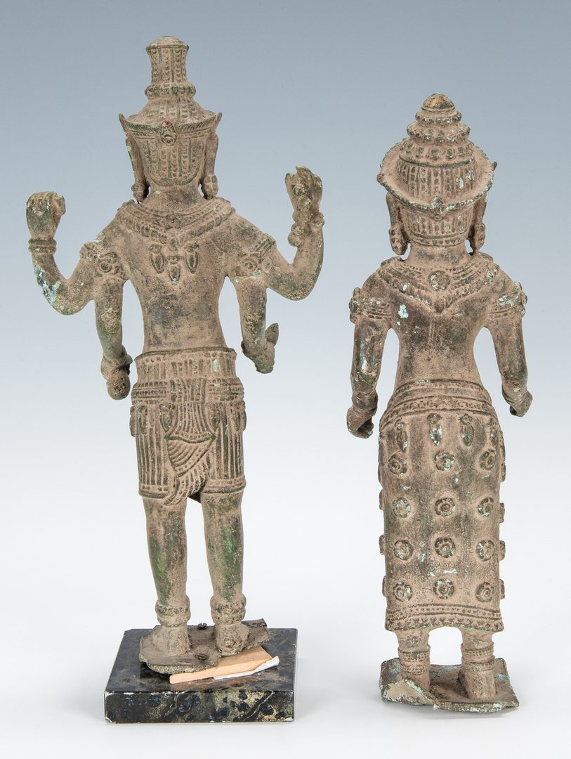 Lot 307: 2 Tibetan Bronze Deity Sculptures