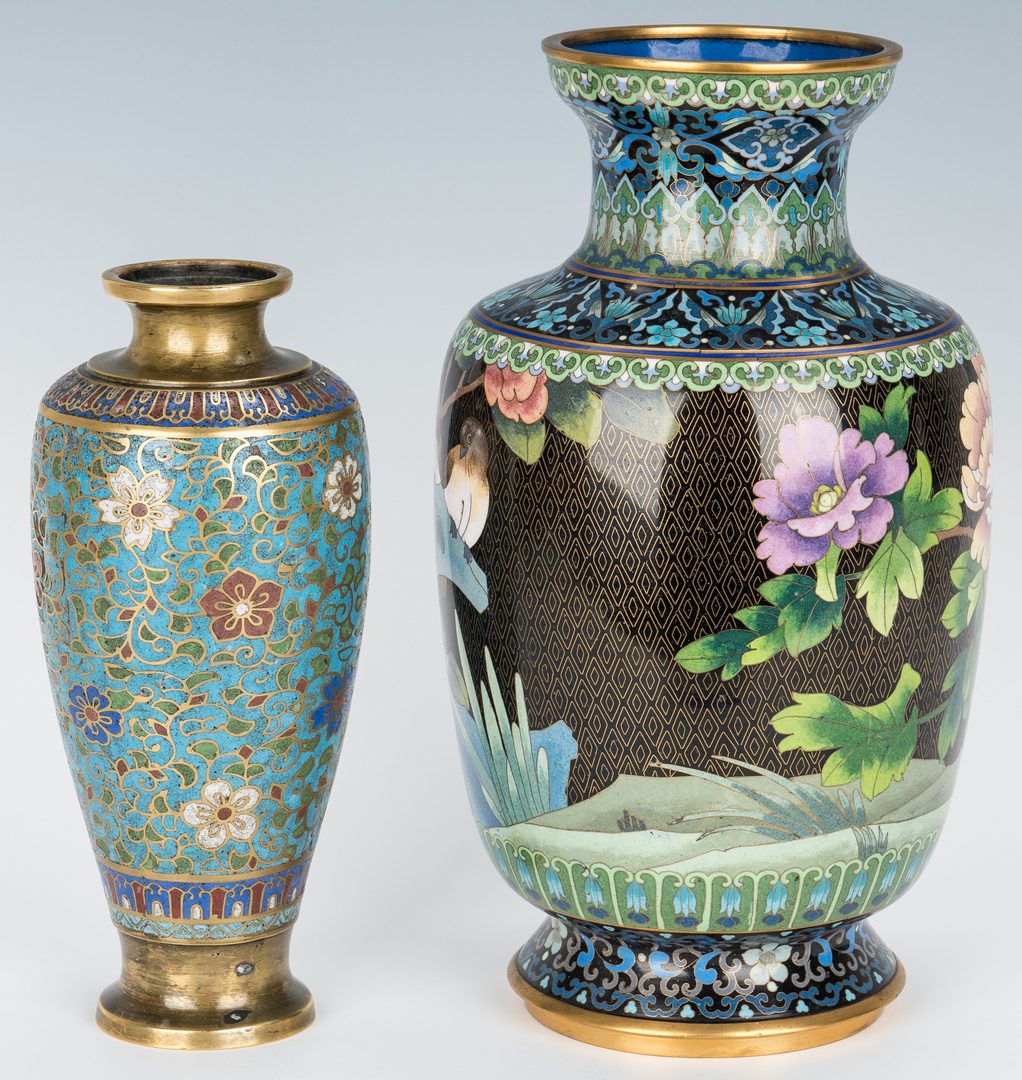 Lot 322: 2 Asian Cloisonne Vases