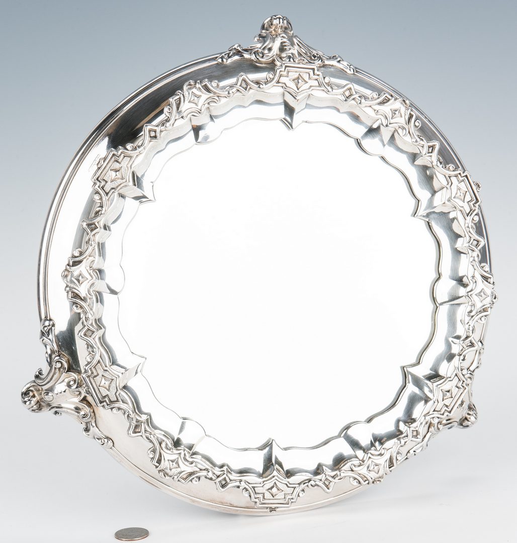 Lot 351: Continental Silver Plate Mirrored Plateau