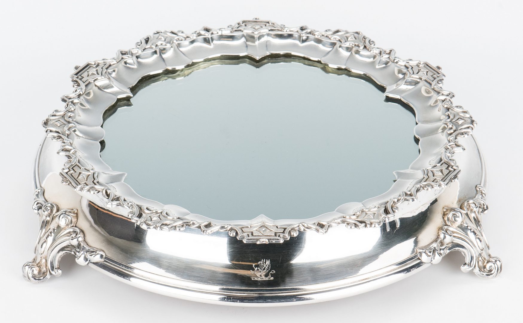 Lot 351: Continental Silver Plate Mirrored Plateau
