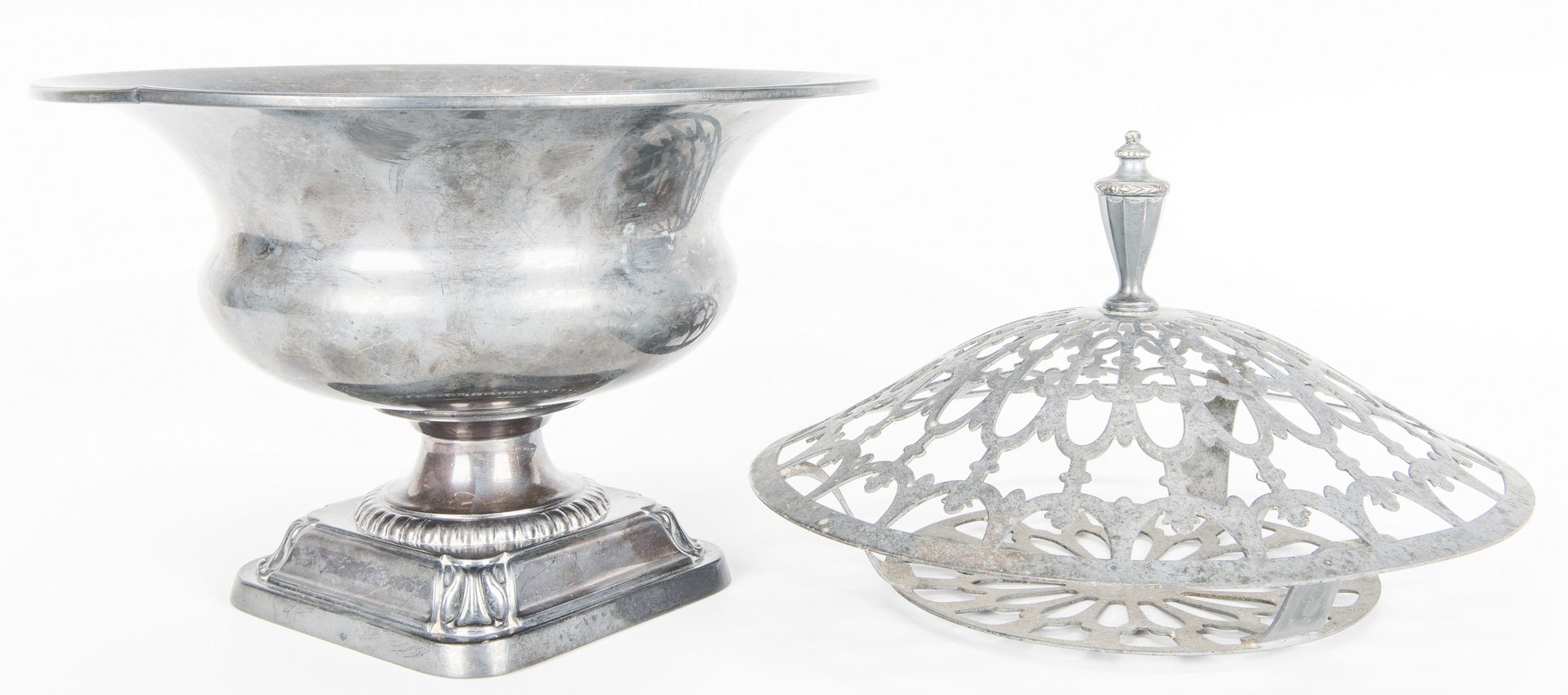 Lot 356: Wallace Sterling Bowl and Candlesticks