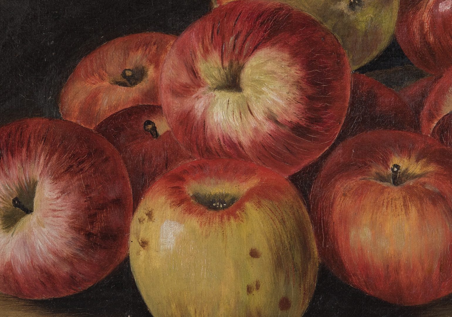 Lot 372: Still Life with Apples O/C, signed Ewing