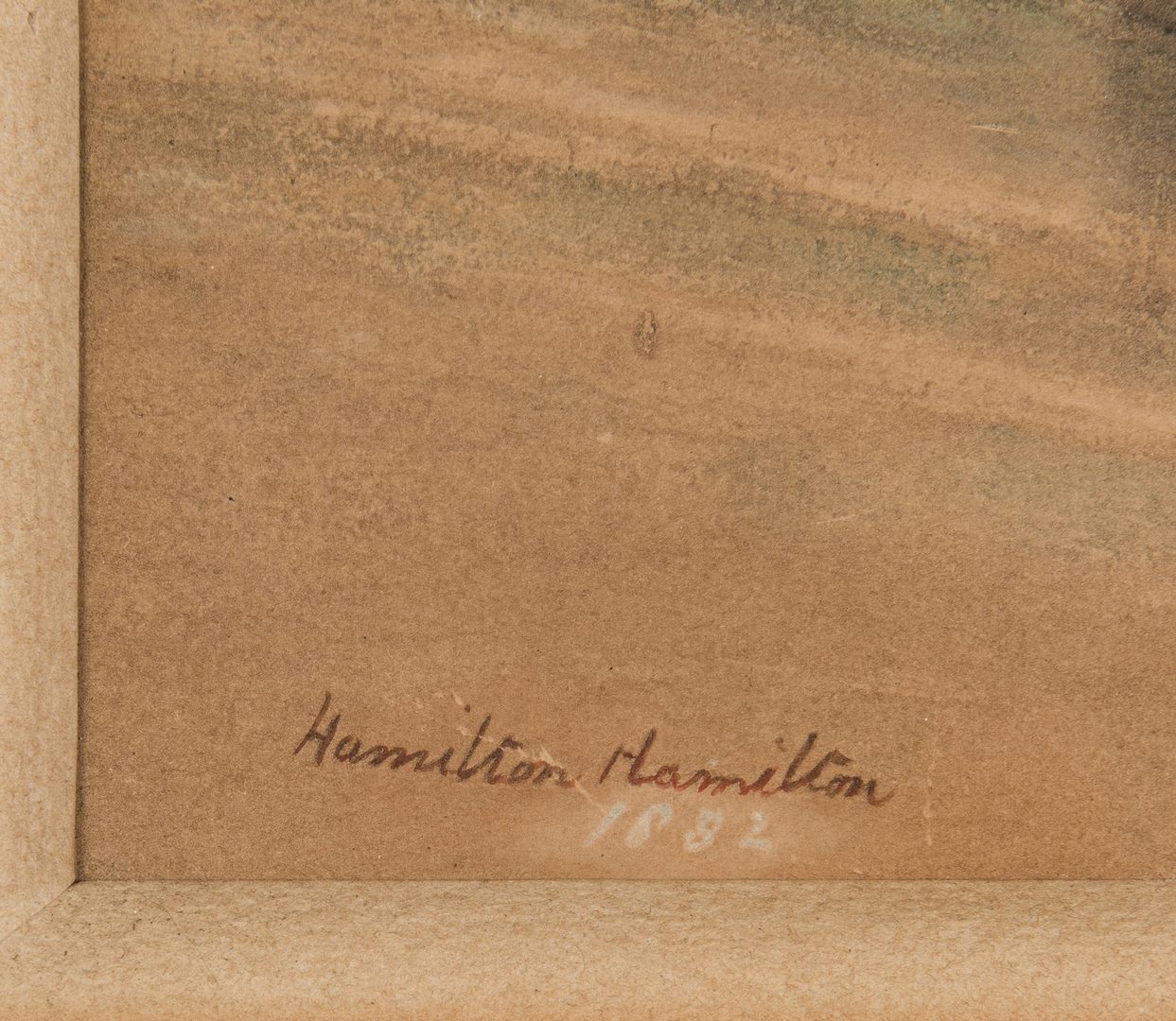 Lot 374: Hamilton Hamilton Chromolithographic Print, Bathing Beauty on Beach