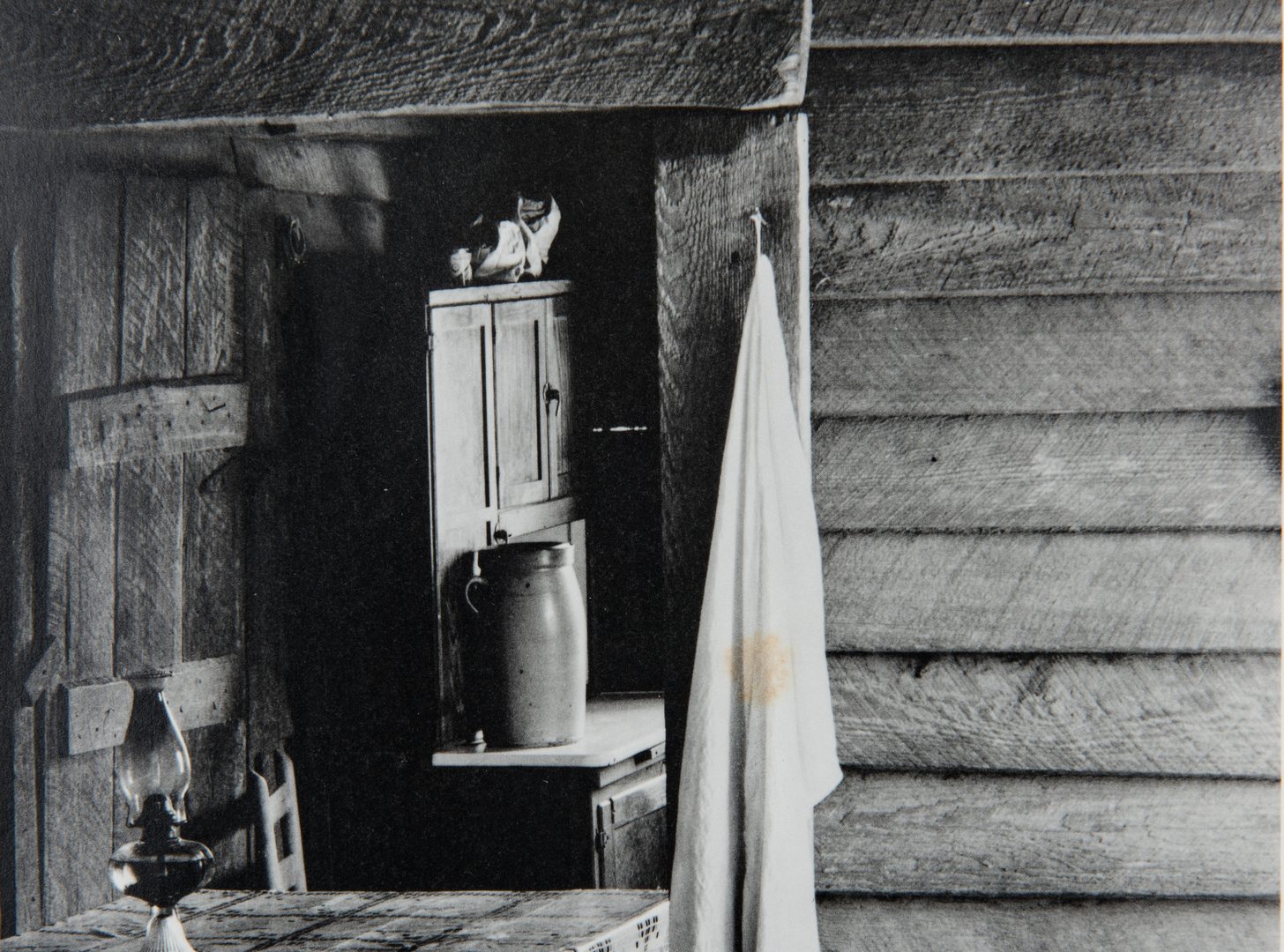 Lot 411: Walker Evans Photogravure "Washroom and Dining Area"
