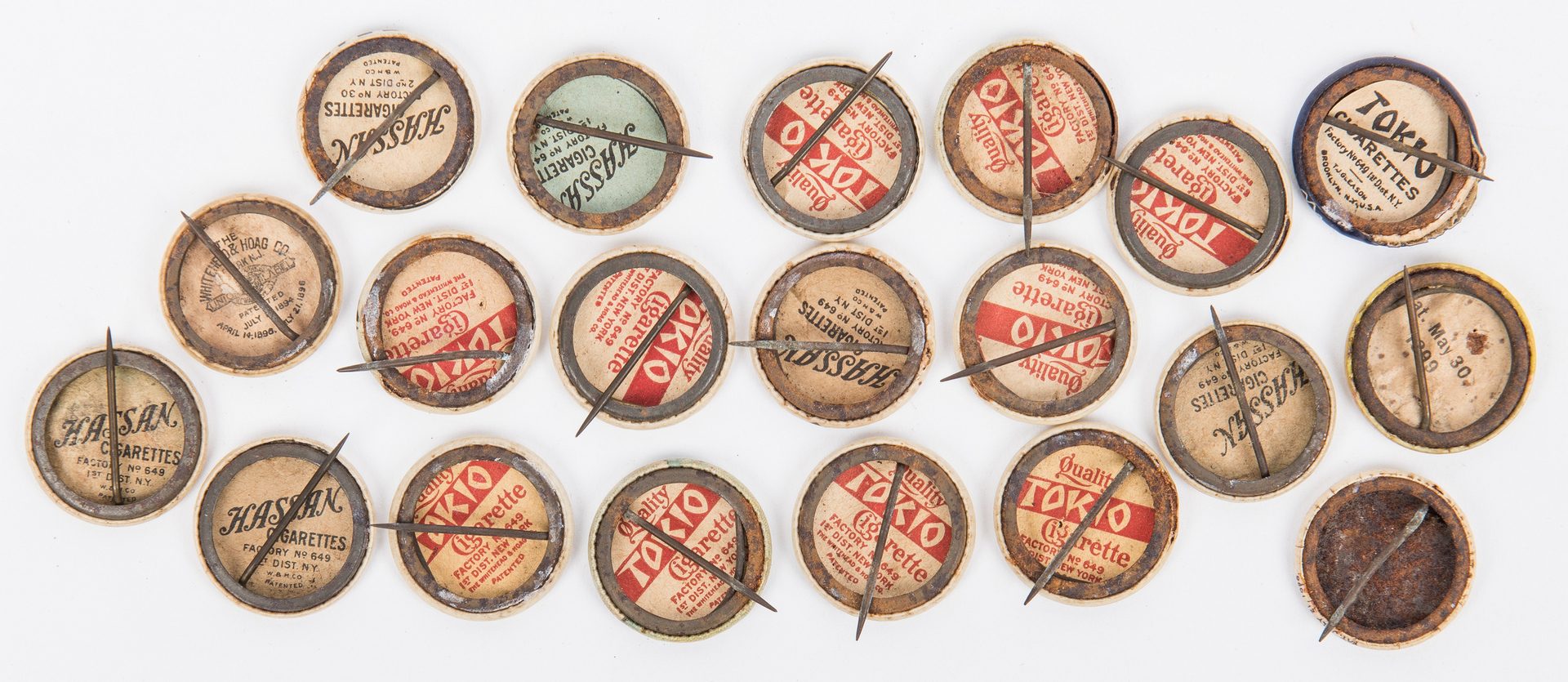 Lot 413: Collection Early Cigarette Premium Pinback Buttons