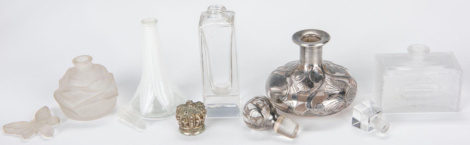 Lot 430: 25 Assorted Perfume Bottles & Stoppers