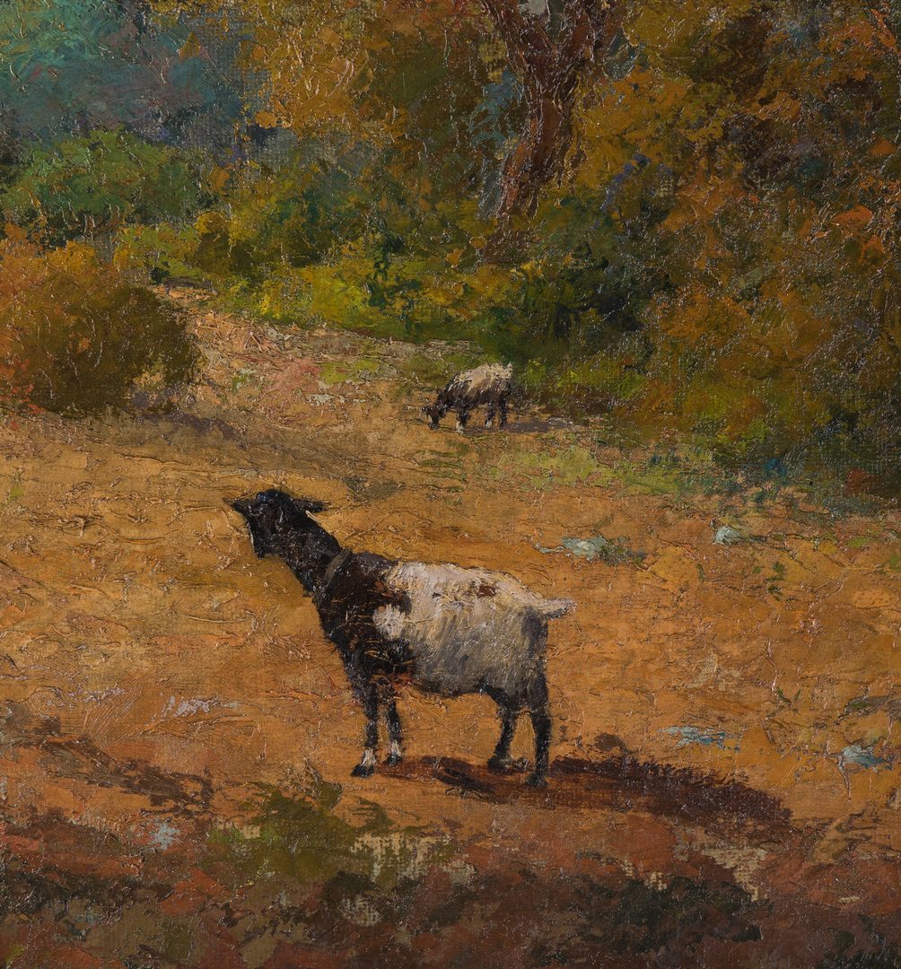 Lot 65: Alberto Rossi O/C, Landscape w/ Goats